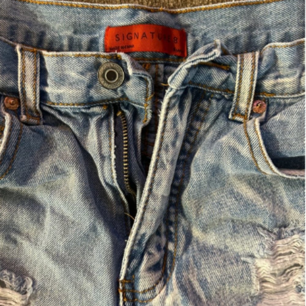 Signature8 Ripped Jean Shorts - Picture 2 of 3